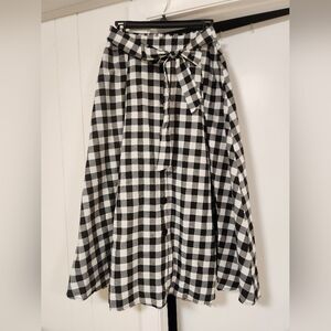☆black and white gingham skirt☆